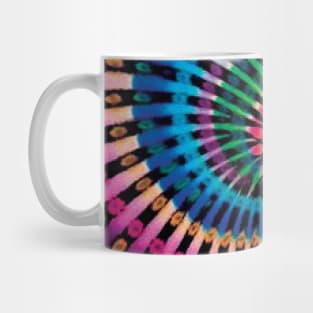 Reverse Spiral Dots Neon Tie Dye Mug